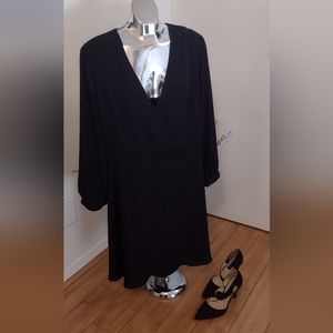 Banana Republic black V-neck dress